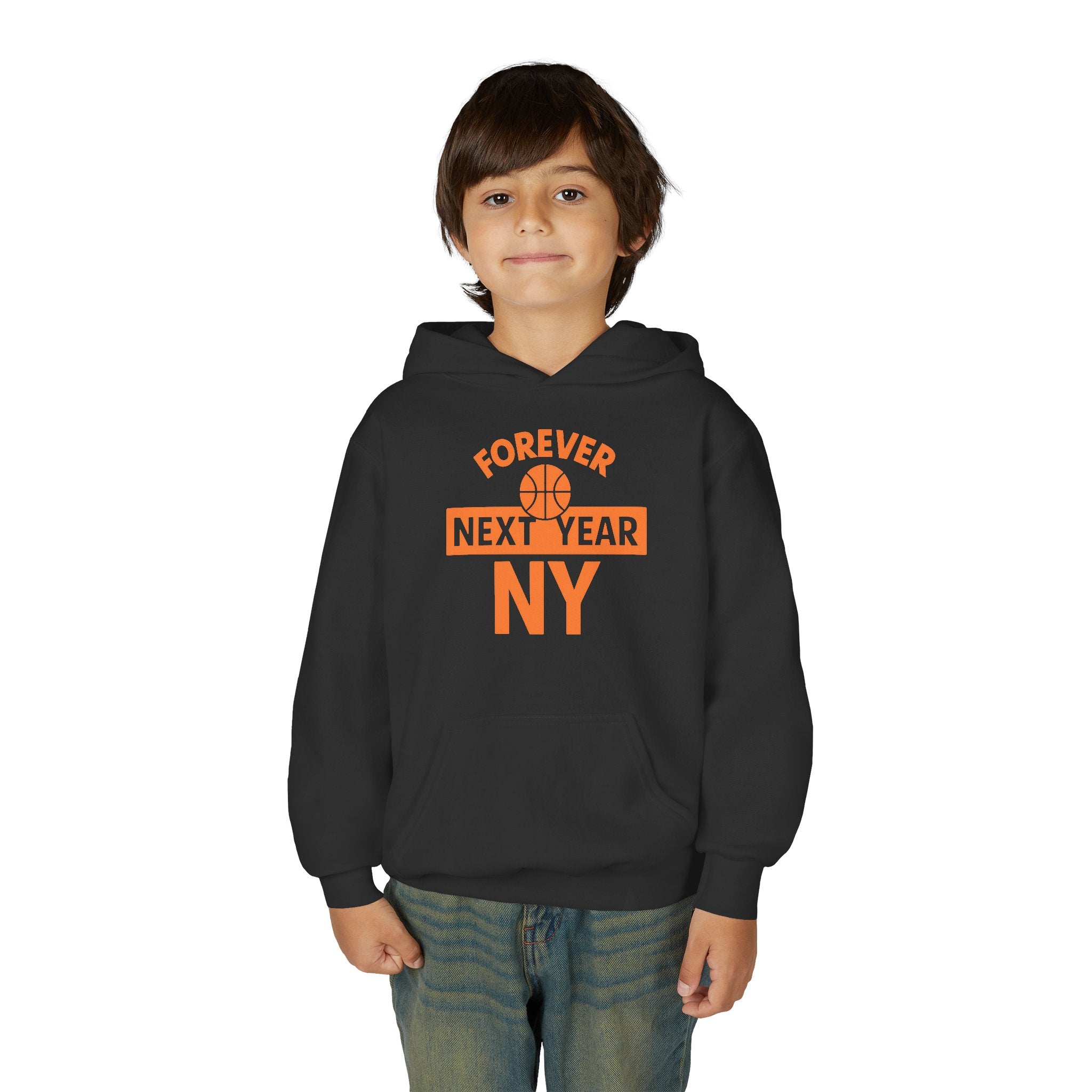 Youth Hoodie - "Forever Next Year NY" Basketball Fan Pullover