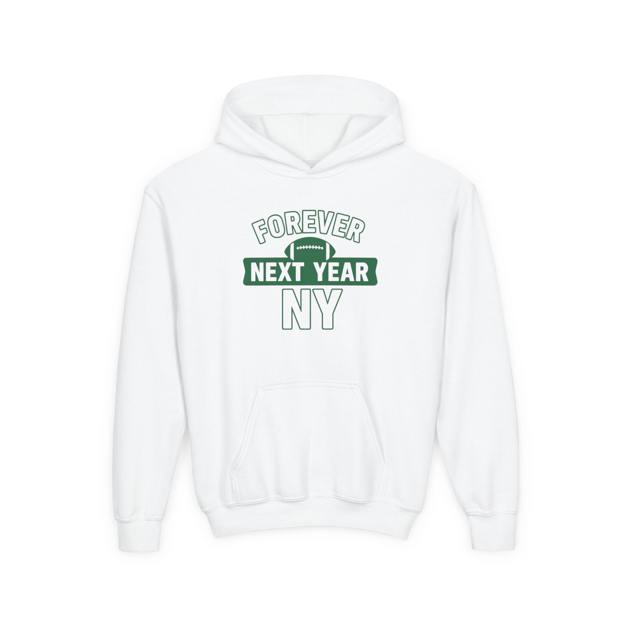 Youth Hoodie - "Forever Next Year NY" Football Fan Pullover
