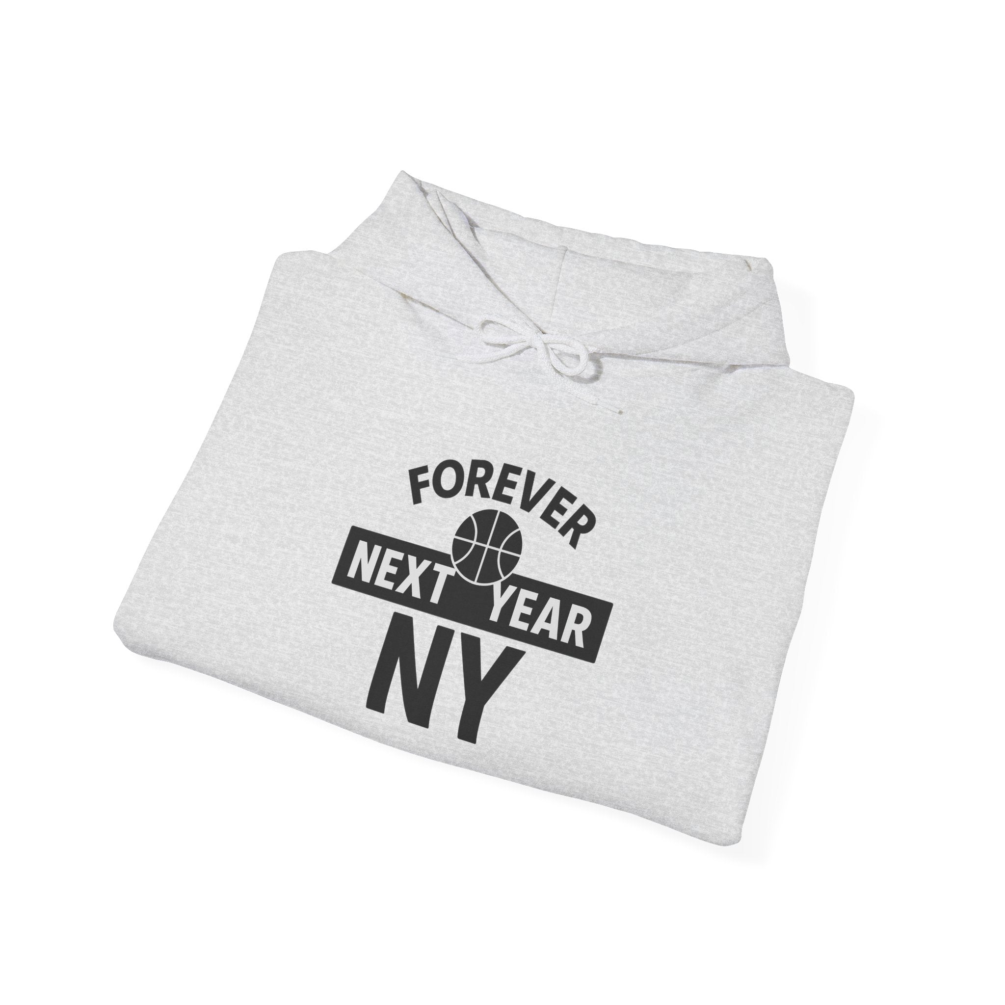 Hoodie - Basketball Edition, White and Black, Unisex Sweatshirt, Gift for Fans, Cozy Fall Hoodie, Forever Next Year NY™
