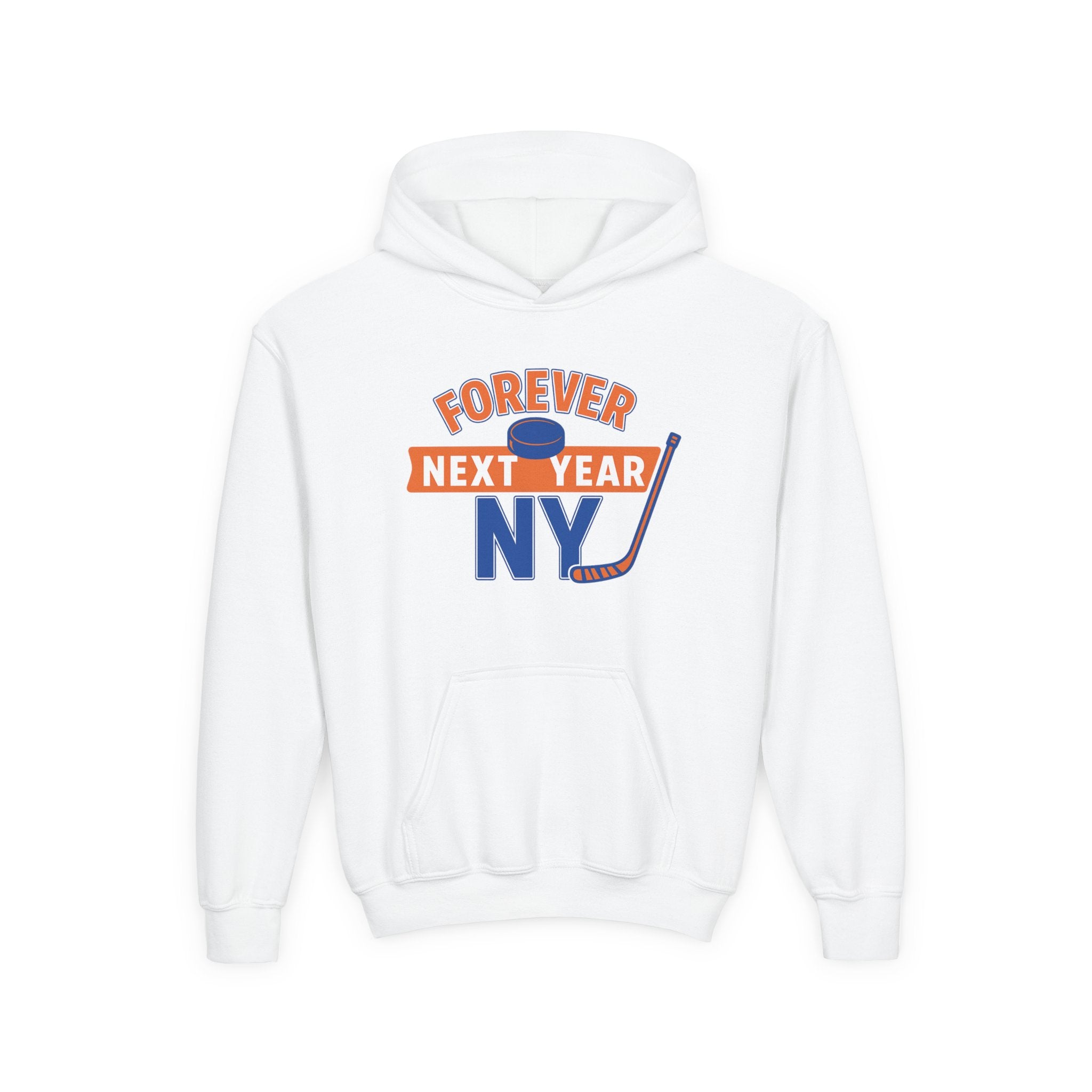 Youth Hoodie - "Forever Next Year NY" Hockey Fan Pullover