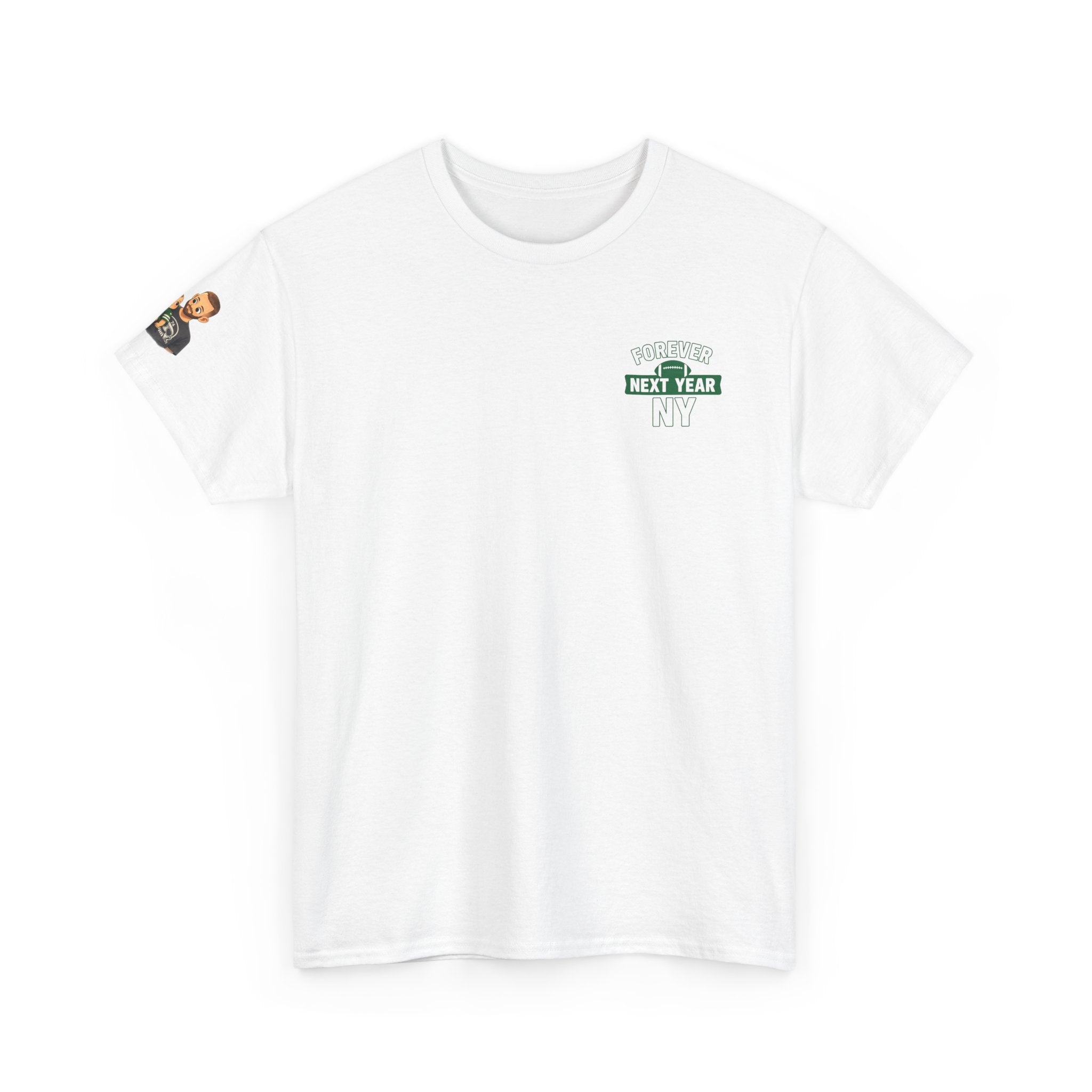 Jax and The Jets NY Football Tee - Fan Edition, Green and White, Unisex Cotton T-Shirt, Sports Fan Gift, Game Day Apparel, Green Sportswear, Casual Wear