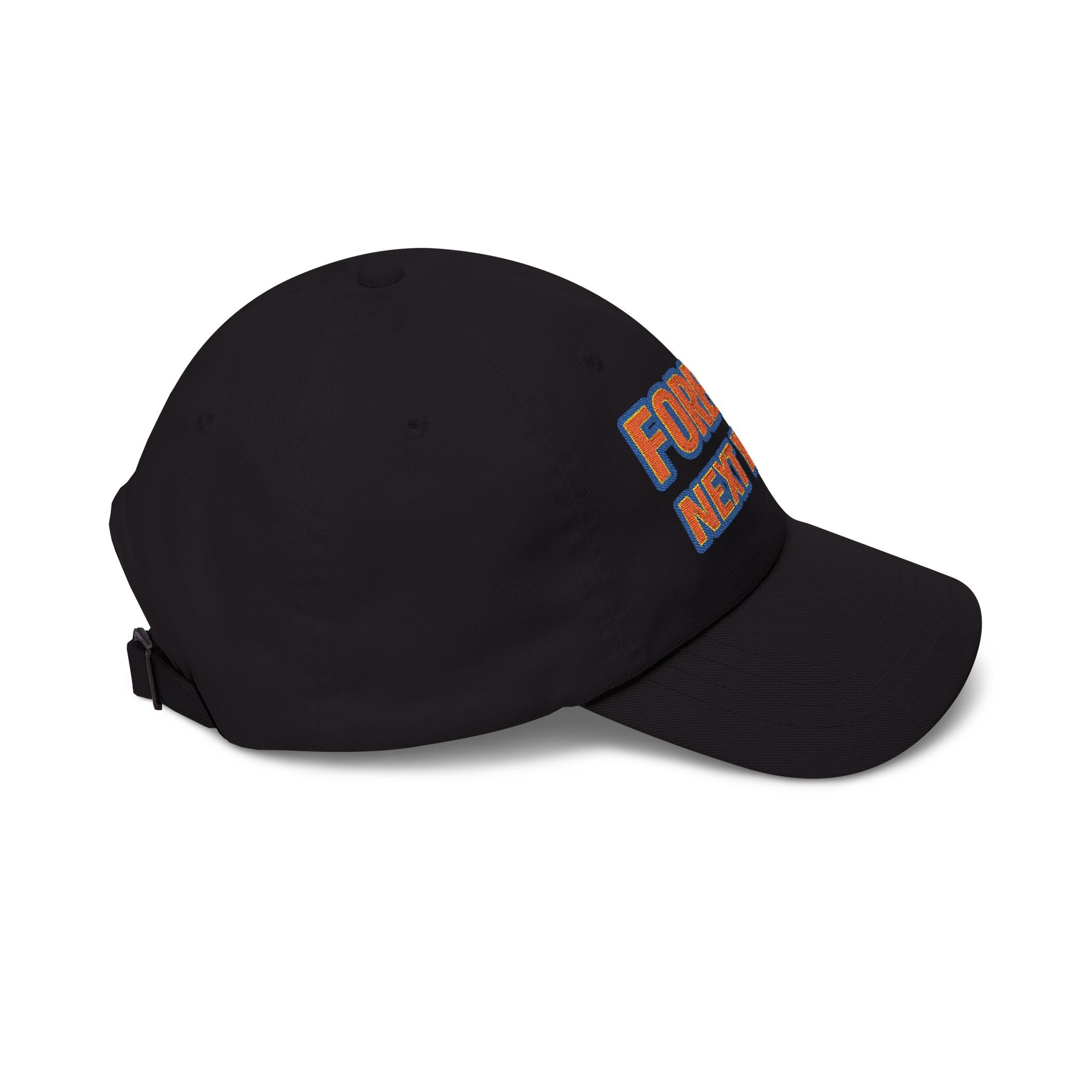 Queens Baseball 'Forever Next Year' Dad Cap – Embroidered White Adjustable NY Baseball Hat