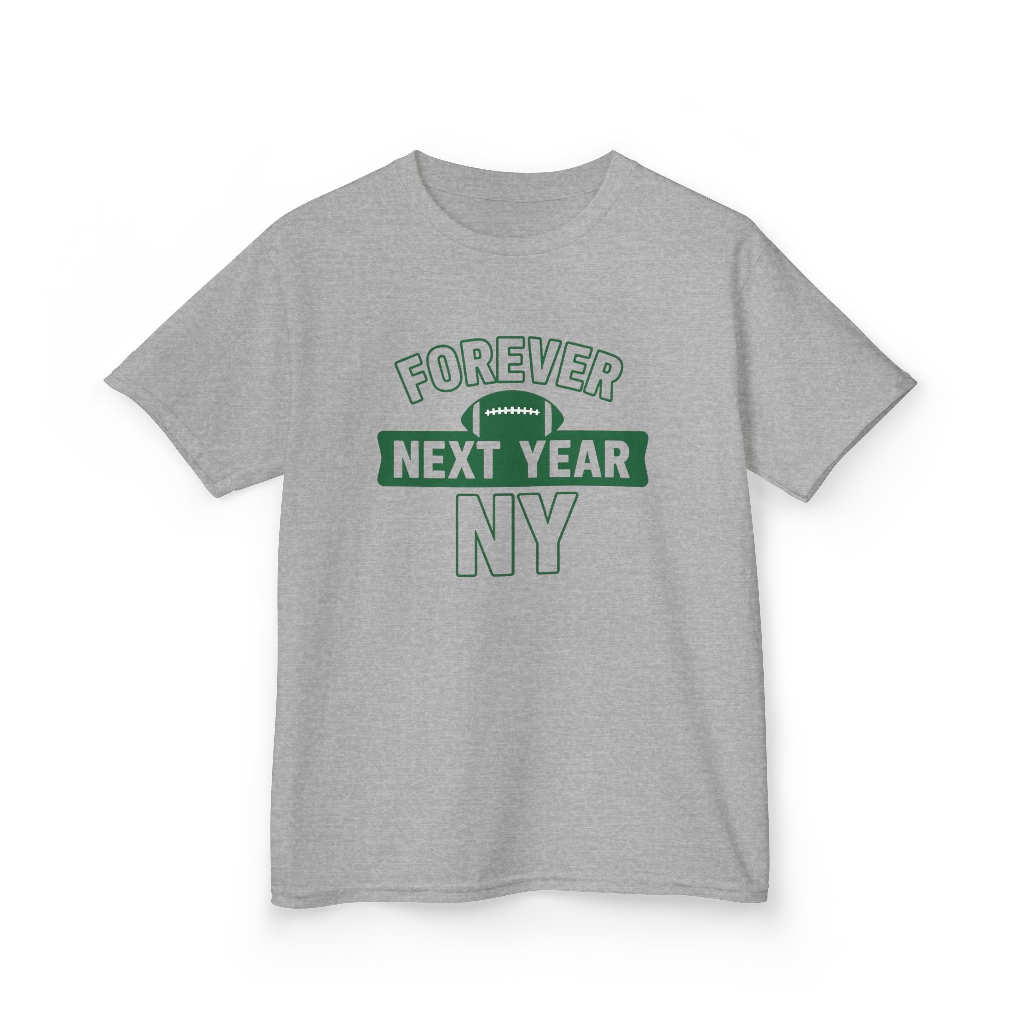 Kids Tee — "Forever Next Year NY" Football Shirt
