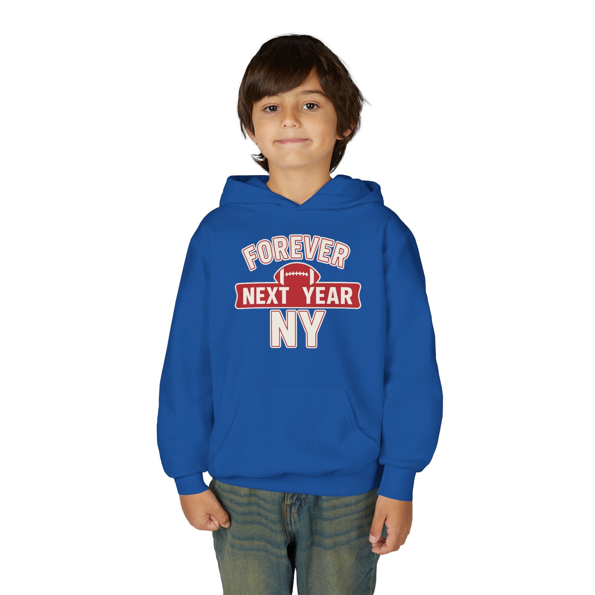 Youth Hoodie - "Forever Next Year NY" Football Fan Pullover