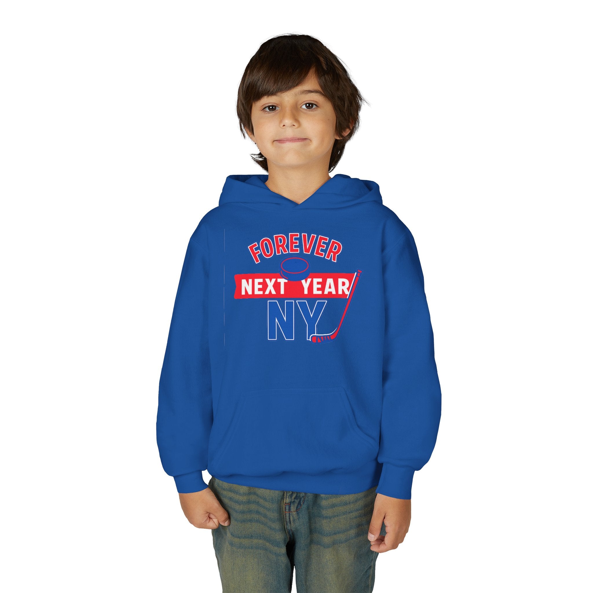 Youth Hoodie - "Forever Next Year NY" Hockey Fan Pullover