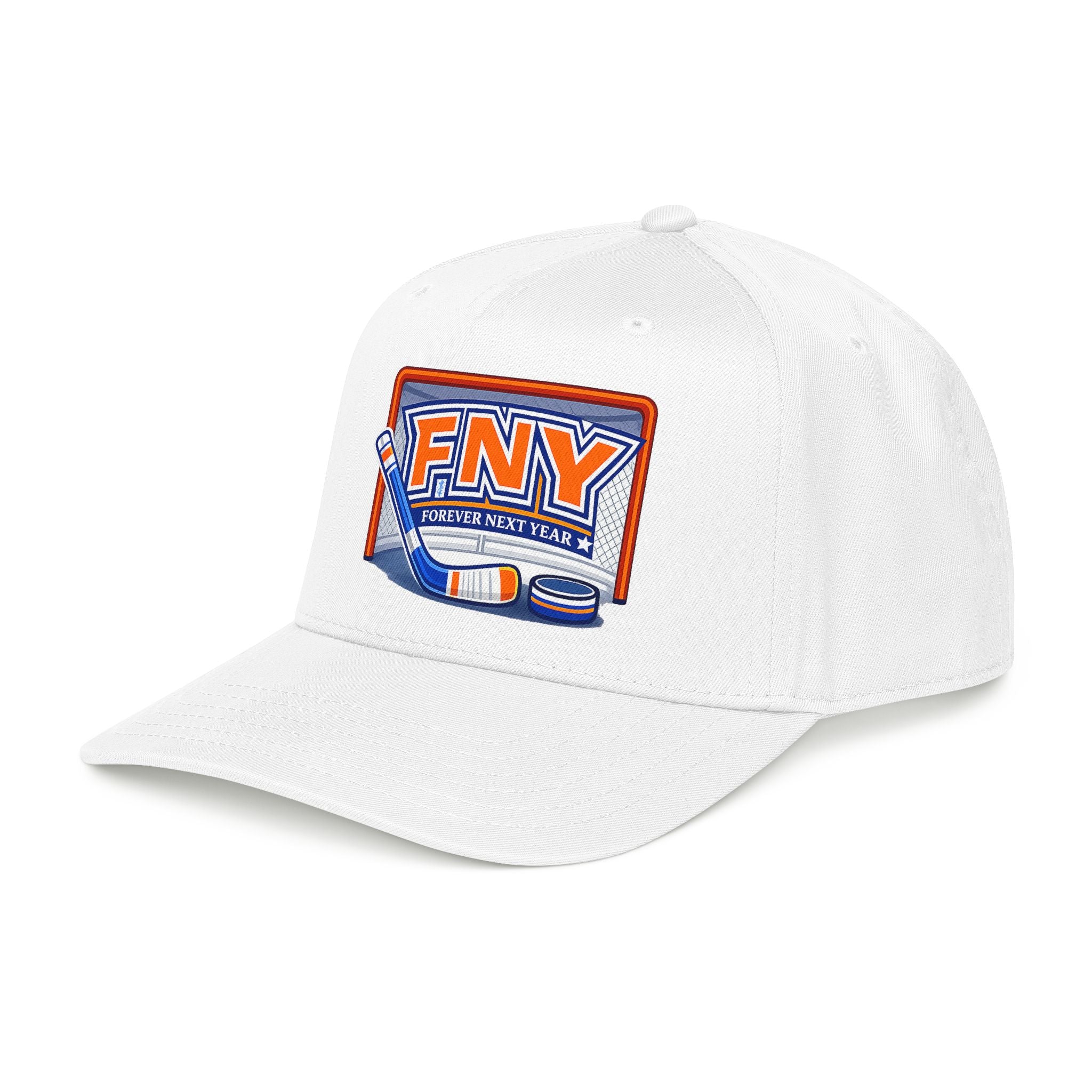 NY Hockey, Orange, White, and Blue, FNY Hat