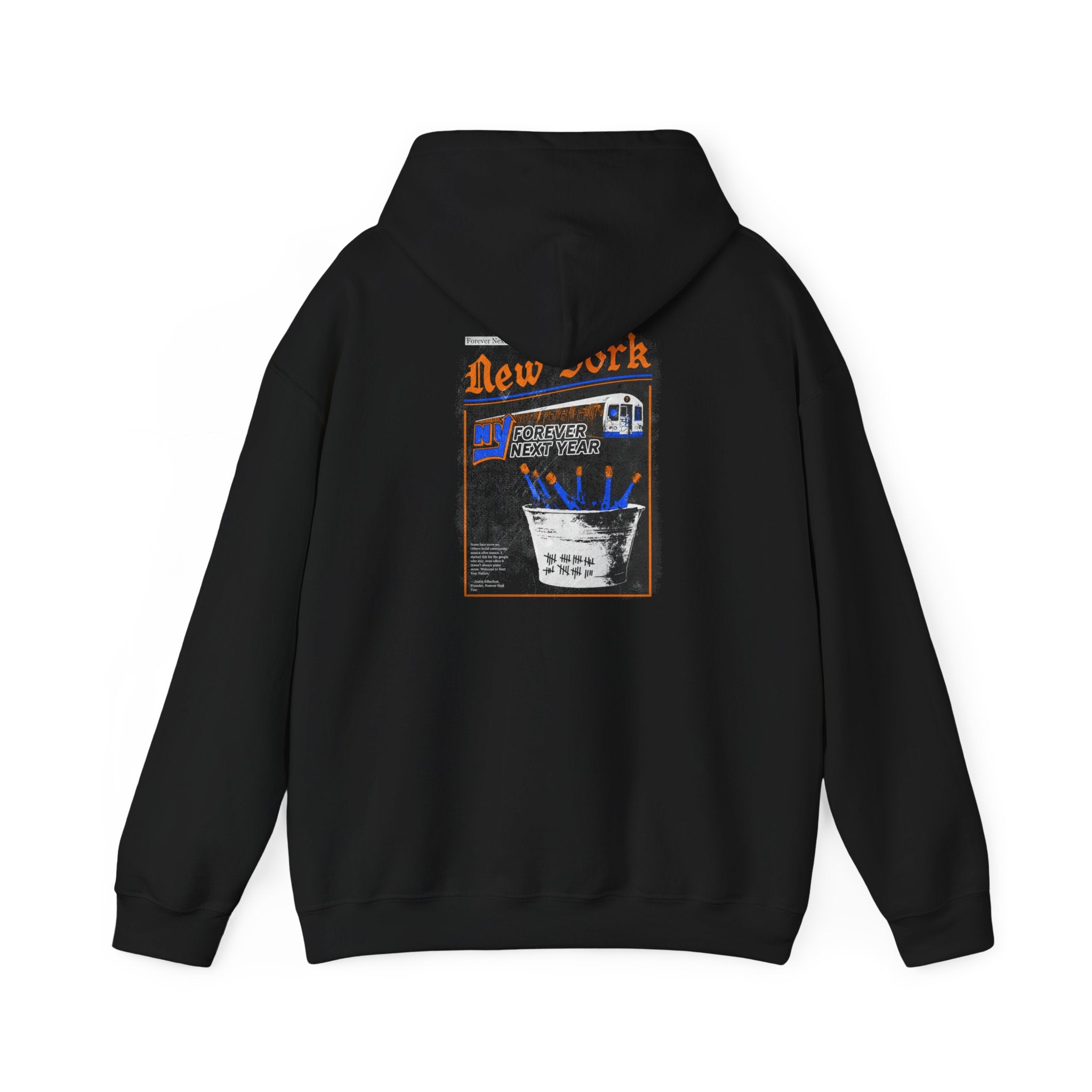 Queens Baseball Graphic Hoodie — 'Forever Next Year' Streetwear