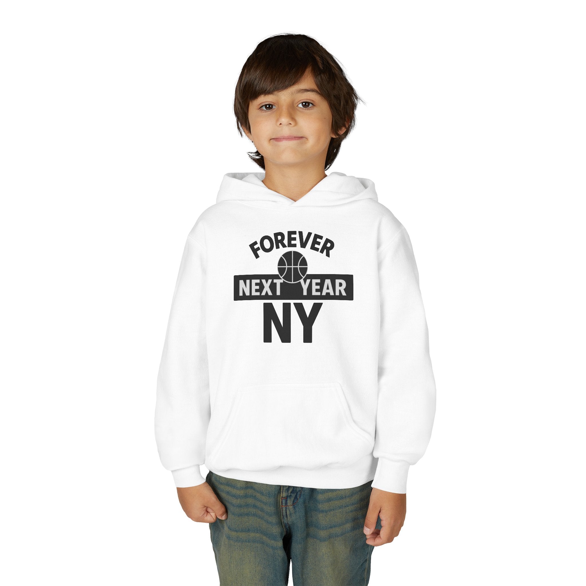 Youth Hoodie - "Forever Next Year NY" Basketball Fan Pullover