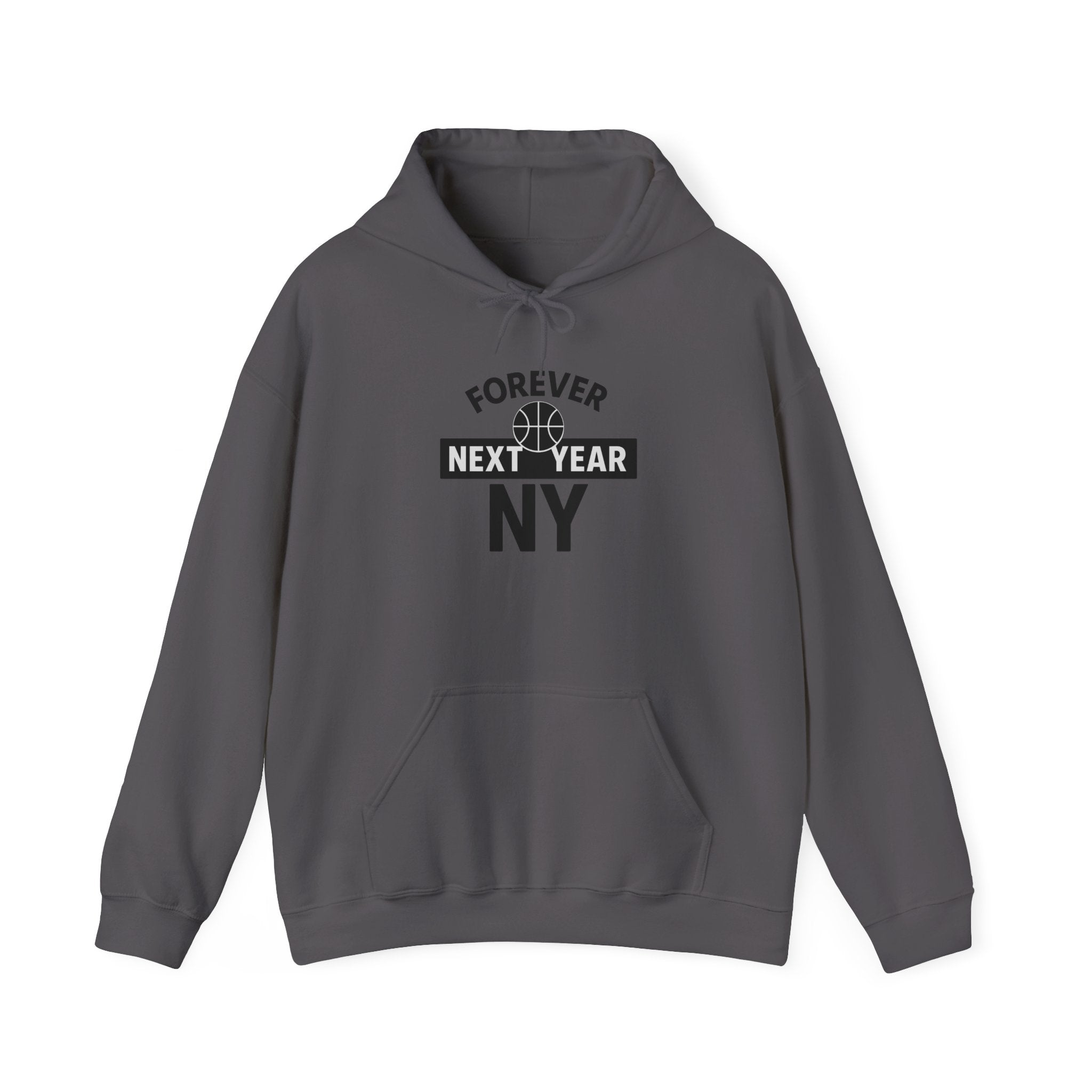 Hoodie - Basketball Edition, White and Black, Unisex Sweatshirt, Gift for Fans, Cozy Fall Hoodie, Forever Next Year NY™