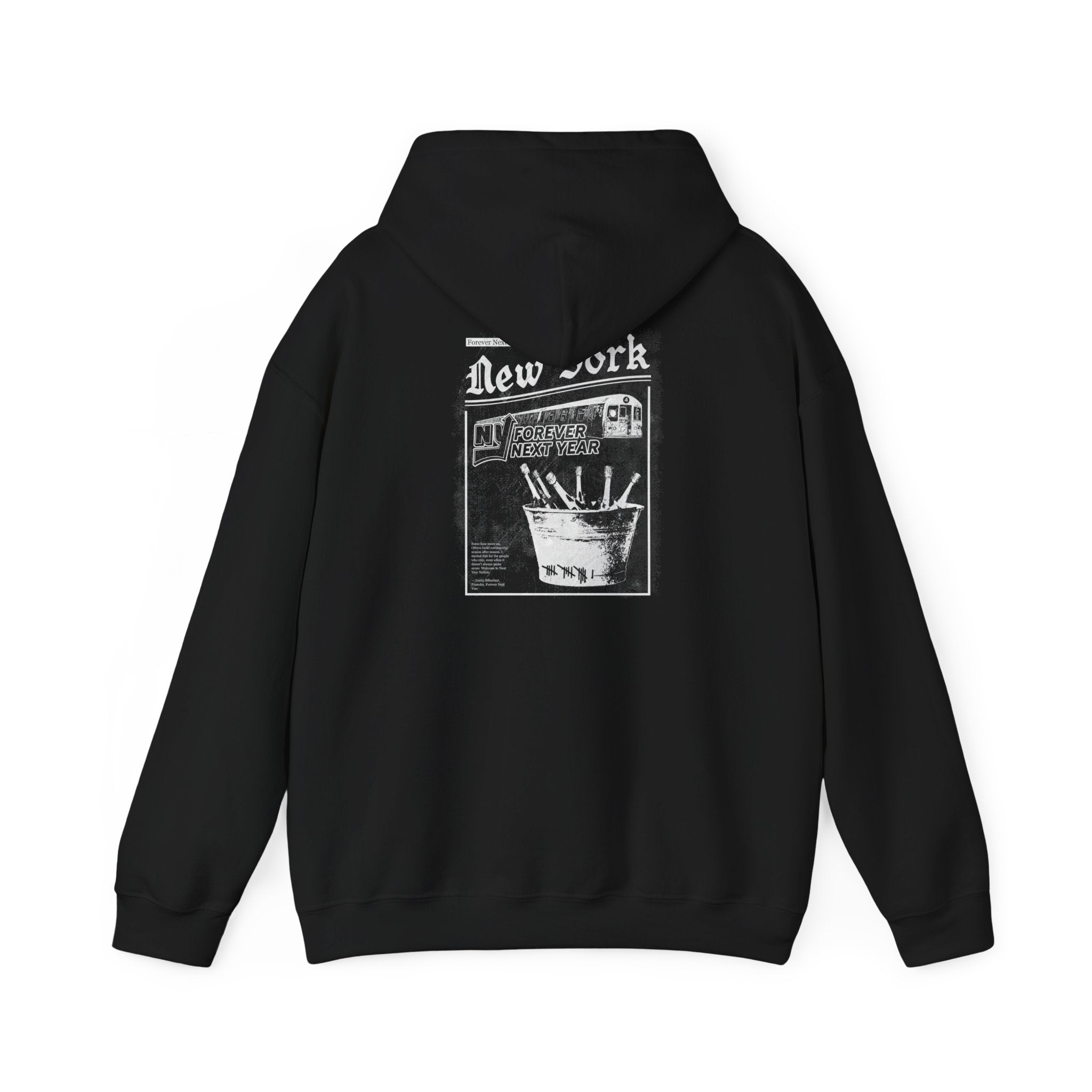 Bronx Baseball Graphic Hoodie — 'Forever Next Year' Vintage NYC Streetwear