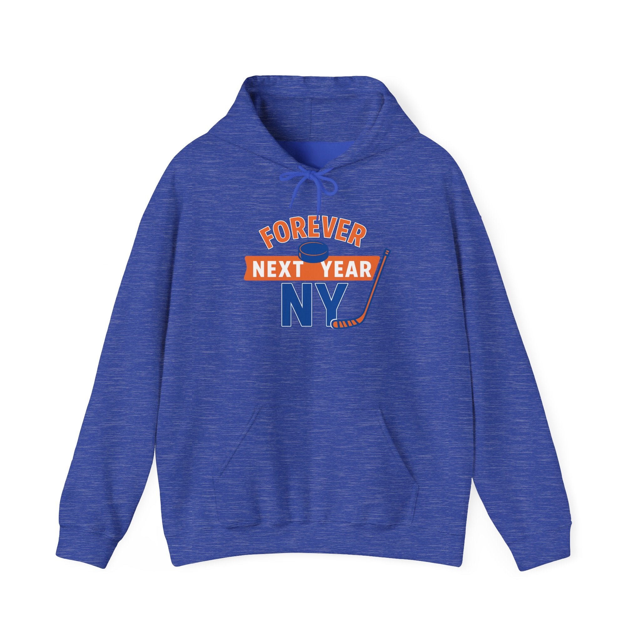 Hoodie - Hockey Edition, Blue, White and Orange, Unisex Sweatshirt, Gift for Fans, Cozy Fall Hoodie, Forever Next Year NY™