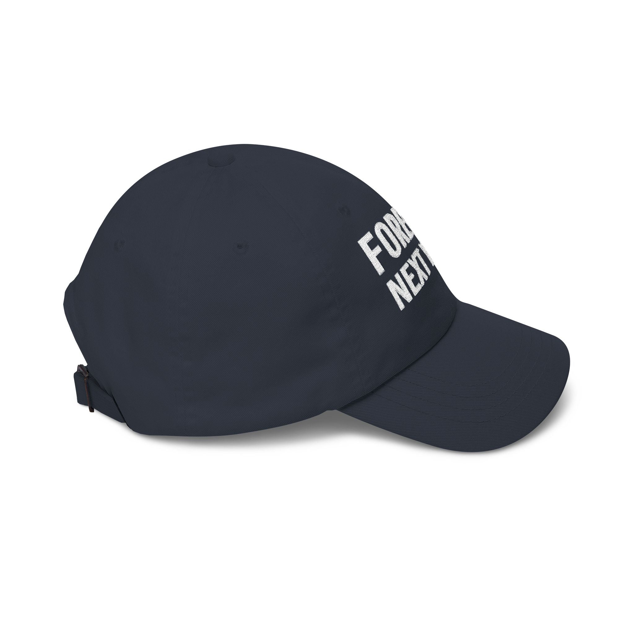 NY Football, Bronx Baseball 'Forever Next Year' Dad Cap – Embroidered White Adjustable Hat