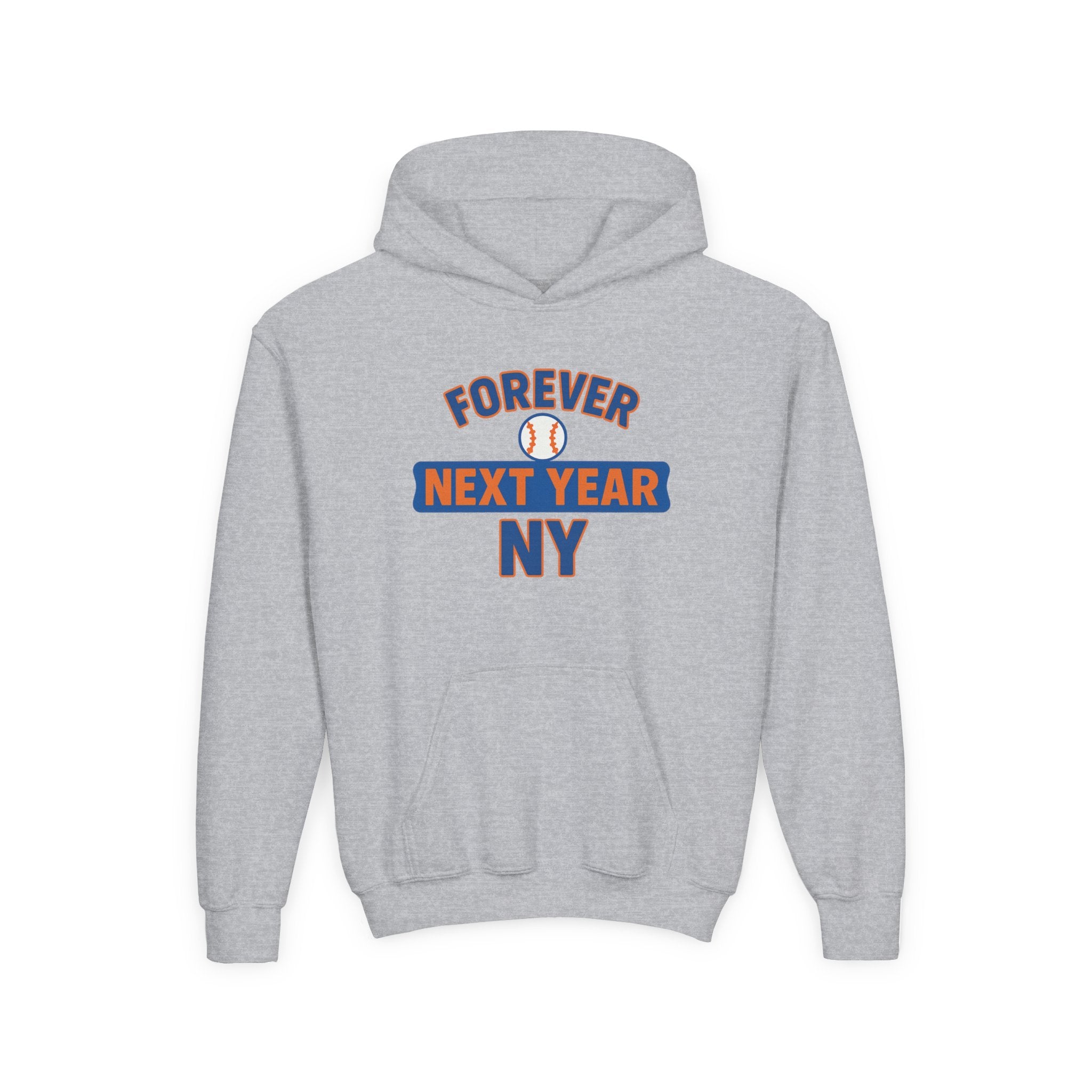 Youth Hoodie - "Forever Next Year NY" Baseball Fan Pullover
