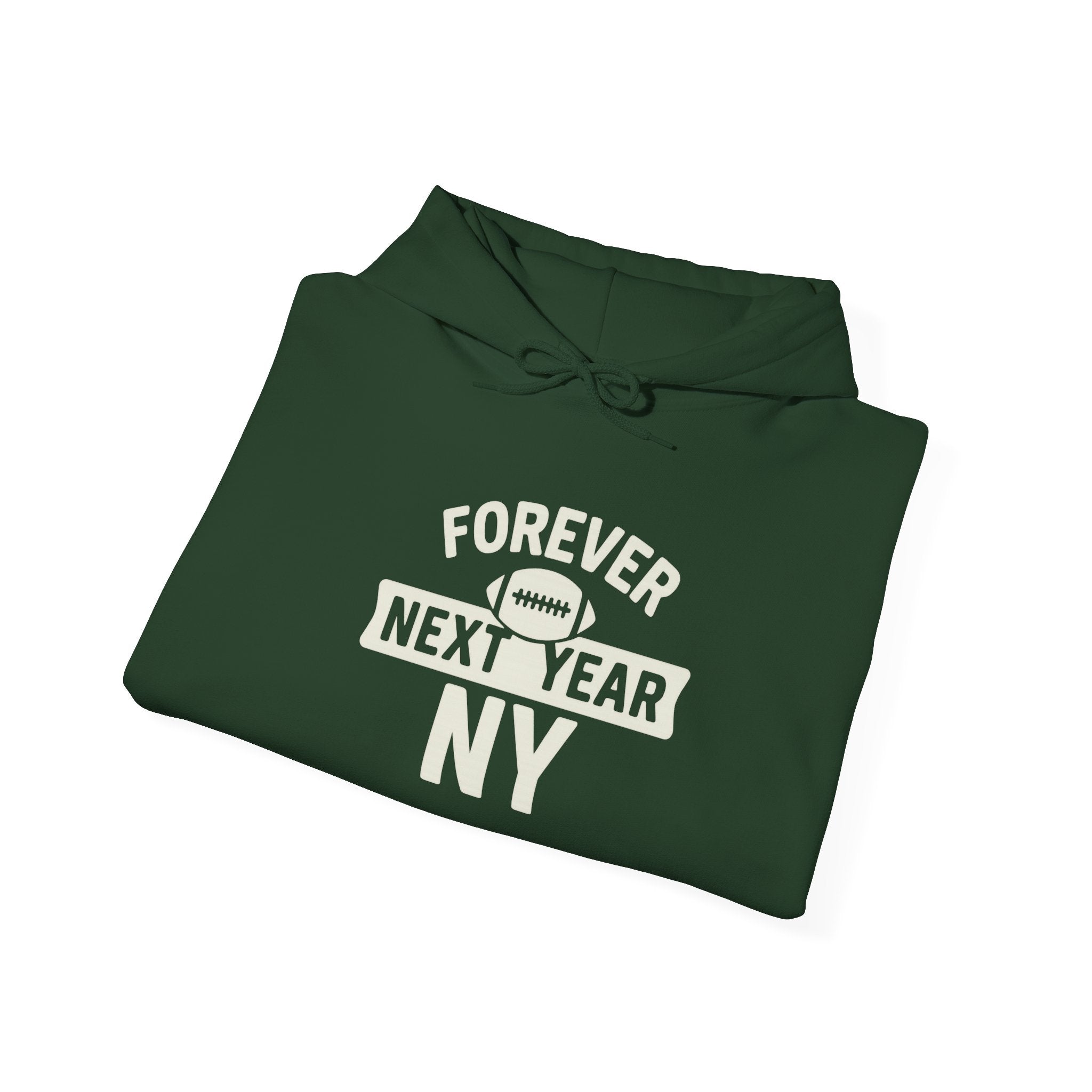 Hoodie - Football Edition, Green and White, Unisex Sweatshirt, Gift for Fans, Cozy Fall Hoodie, Forever Next Year NY™