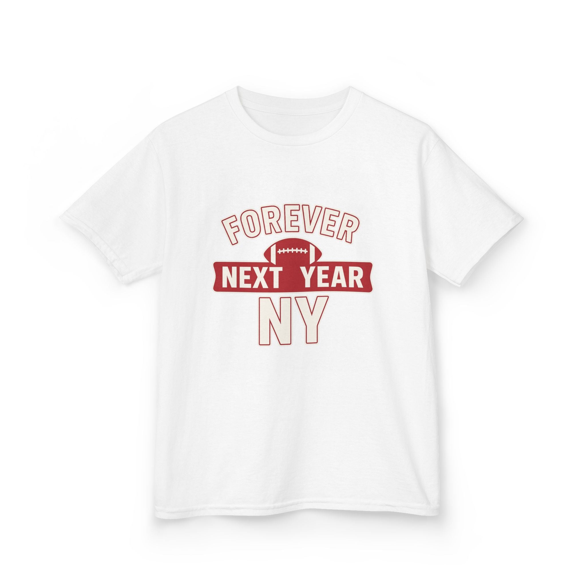 Kids Tee — "Forever Next Year NY" Football Shirt