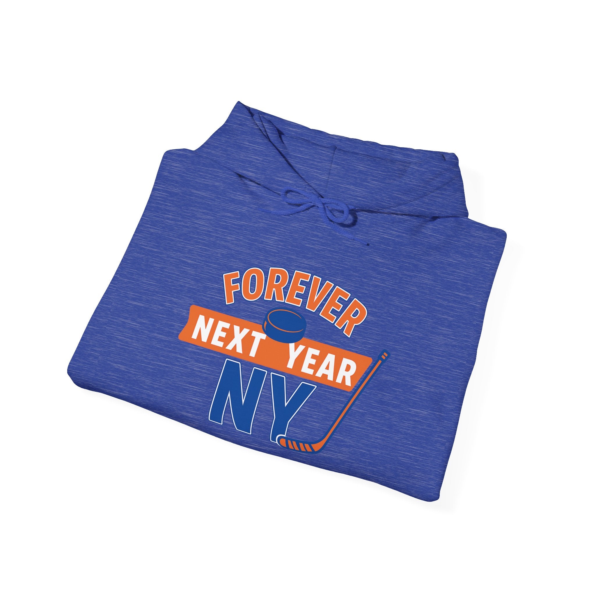Hoodie - Hockey Edition, Blue, White and Orange, Unisex Sweatshirt, Gift for Fans, Cozy Fall Hoodie, Forever Next Year NY™