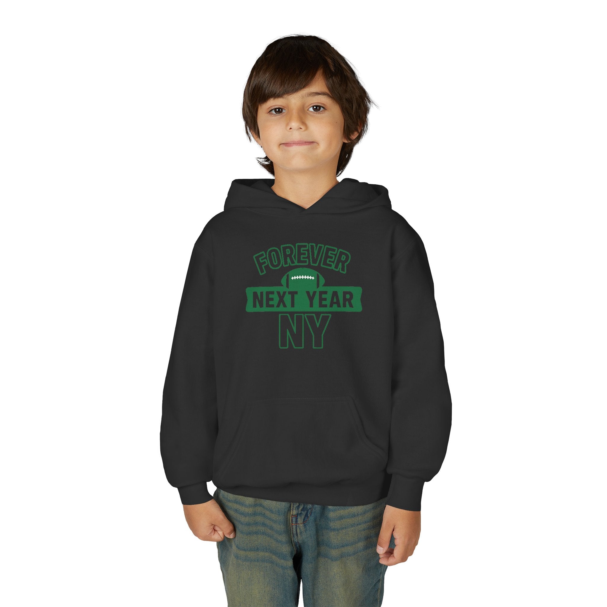 Youth Hoodie - "Forever Next Year NY" Football Fan Pullover