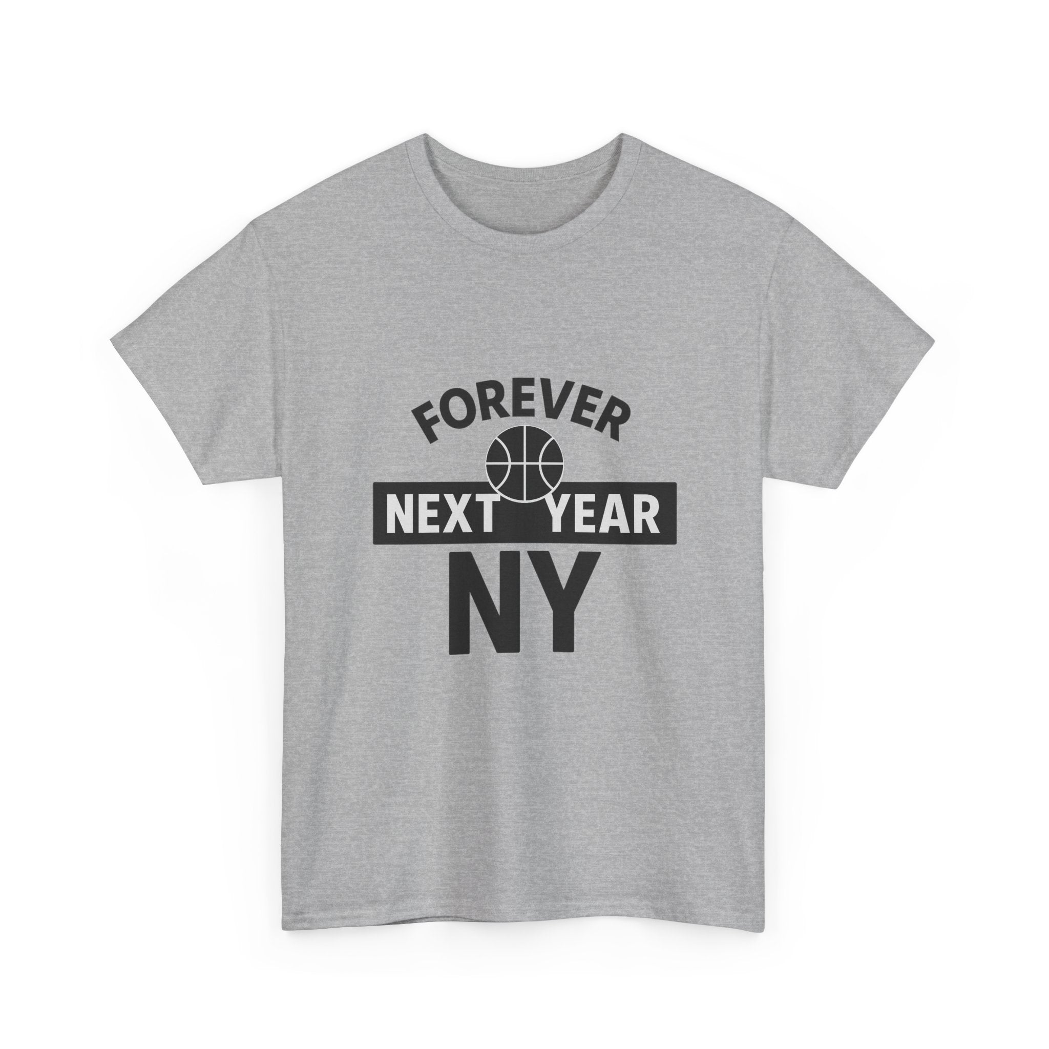 Forever Next Year NY Football Tee - Football Fan Edition, Blue and Red, Unisex Cotton T-Shirt, Sports Fan Gift, Game Day Apparel, Green Sportswear, Casual Wear
