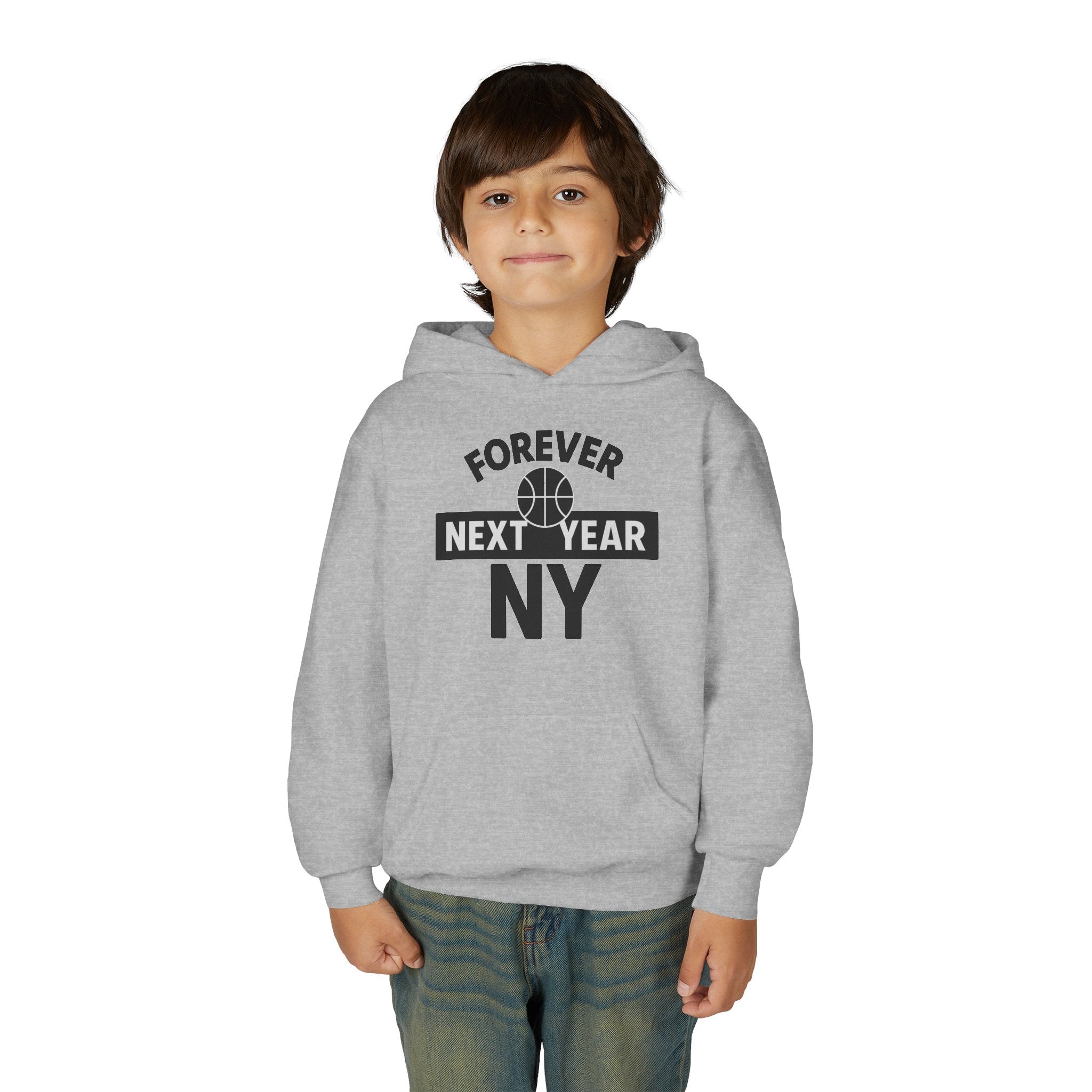 Youth Hoodie - "Forever Next Year NY" Basketball Fan Pullover