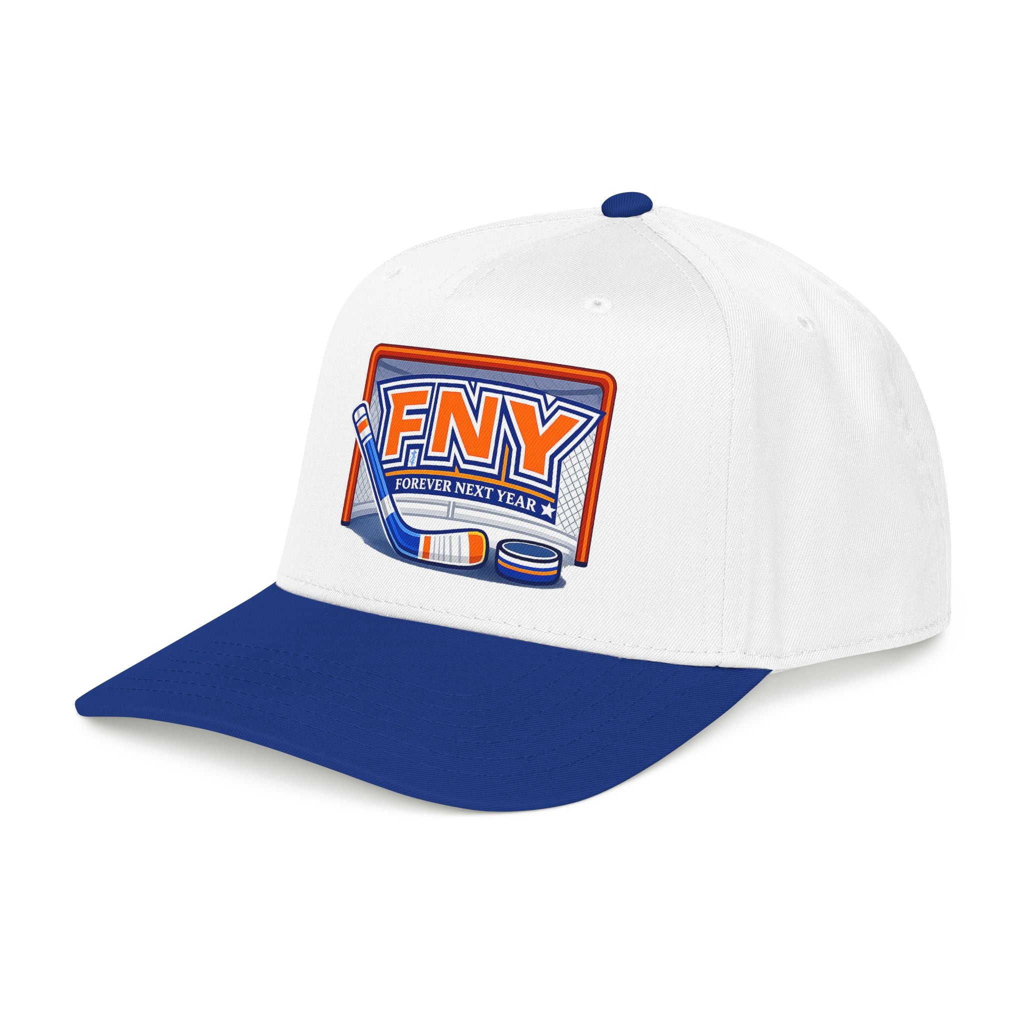 NY Hockey, Orange, White, and Blue, FNY Hat