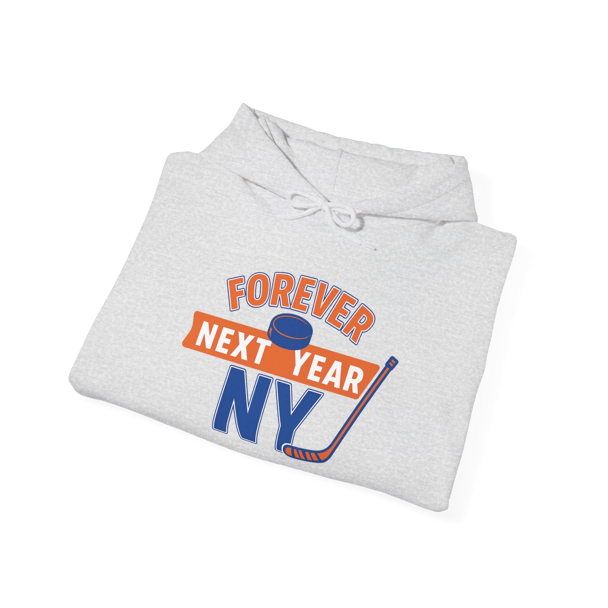 Hoodie - Hockey Edition, Blue, White and Orange, Unisex Sweatshirt, Gift for Fans, Cozy Fall Hoodie, Forever Next Year NY™
