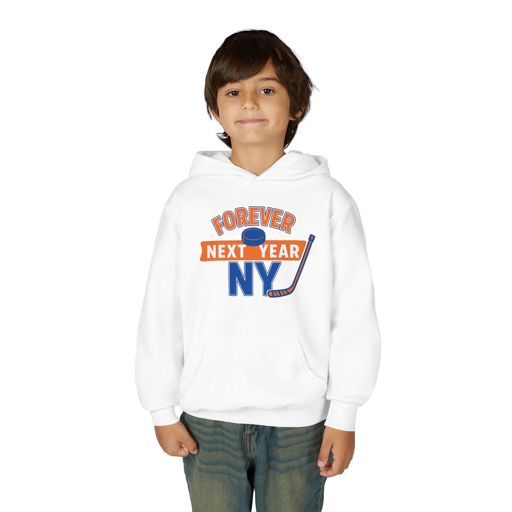 Youth Hoodie - "Forever Next Year NY" Hockey Fan Pullover
