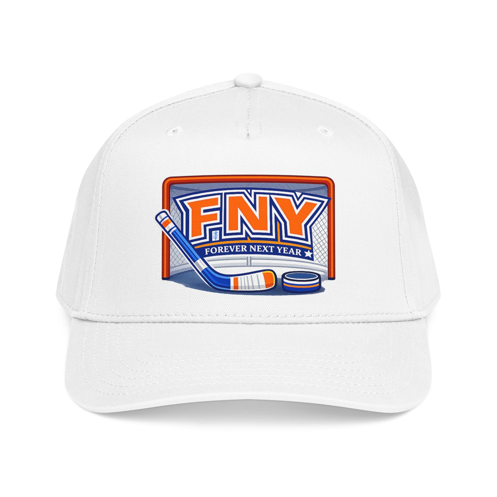 NY Hockey, Orange, White, and Blue, FNY Hat