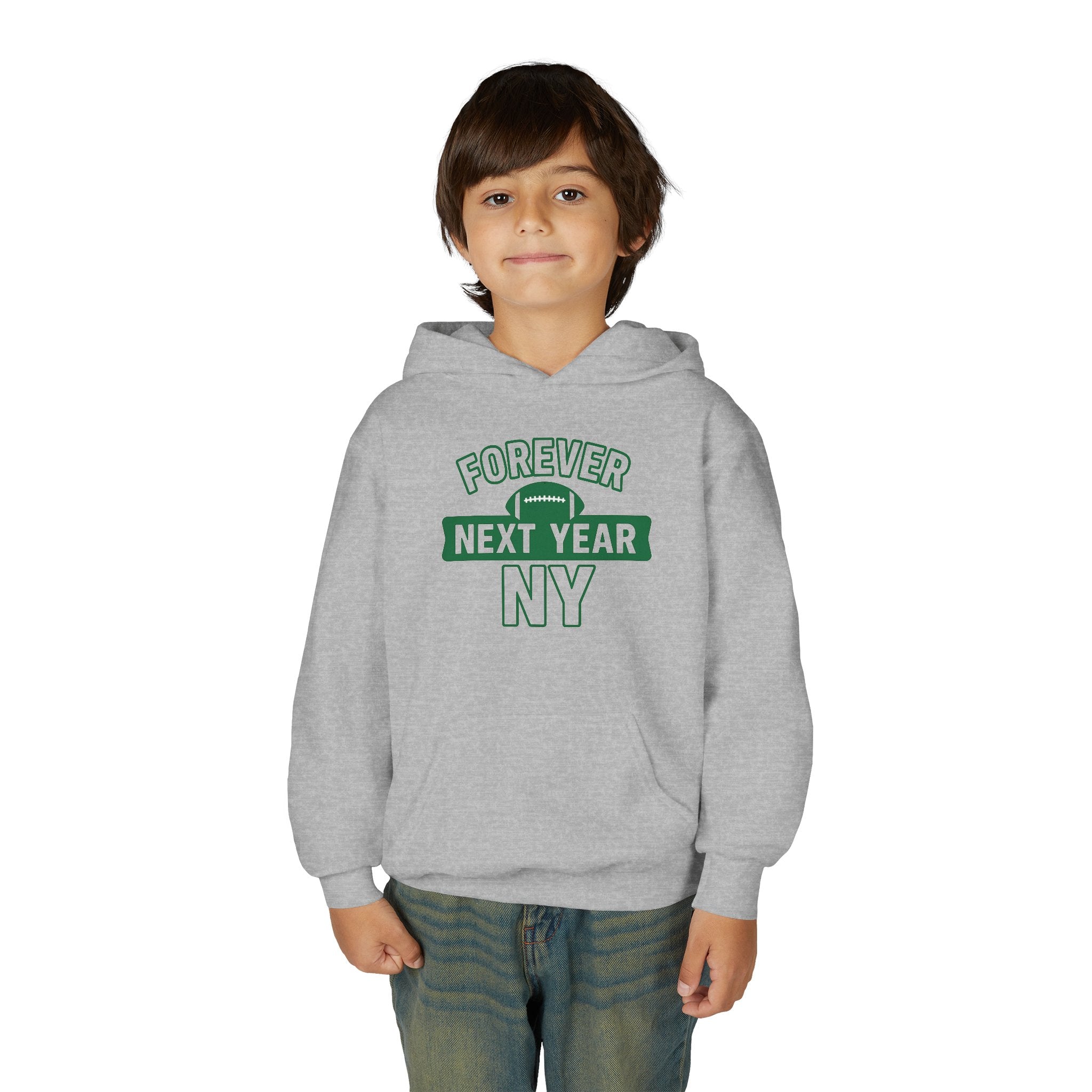 Youth Hoodie - "Forever Next Year NY" Football Fan Pullover