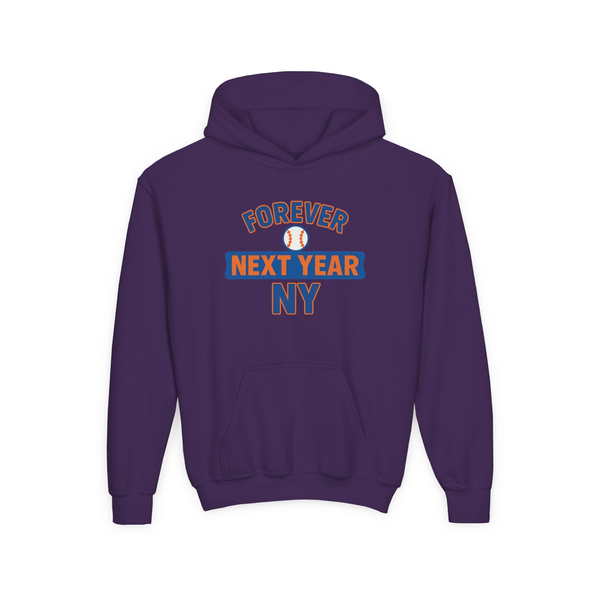Youth Hoodie - "Forever Next Year NY" Baseball Fan Pullover
