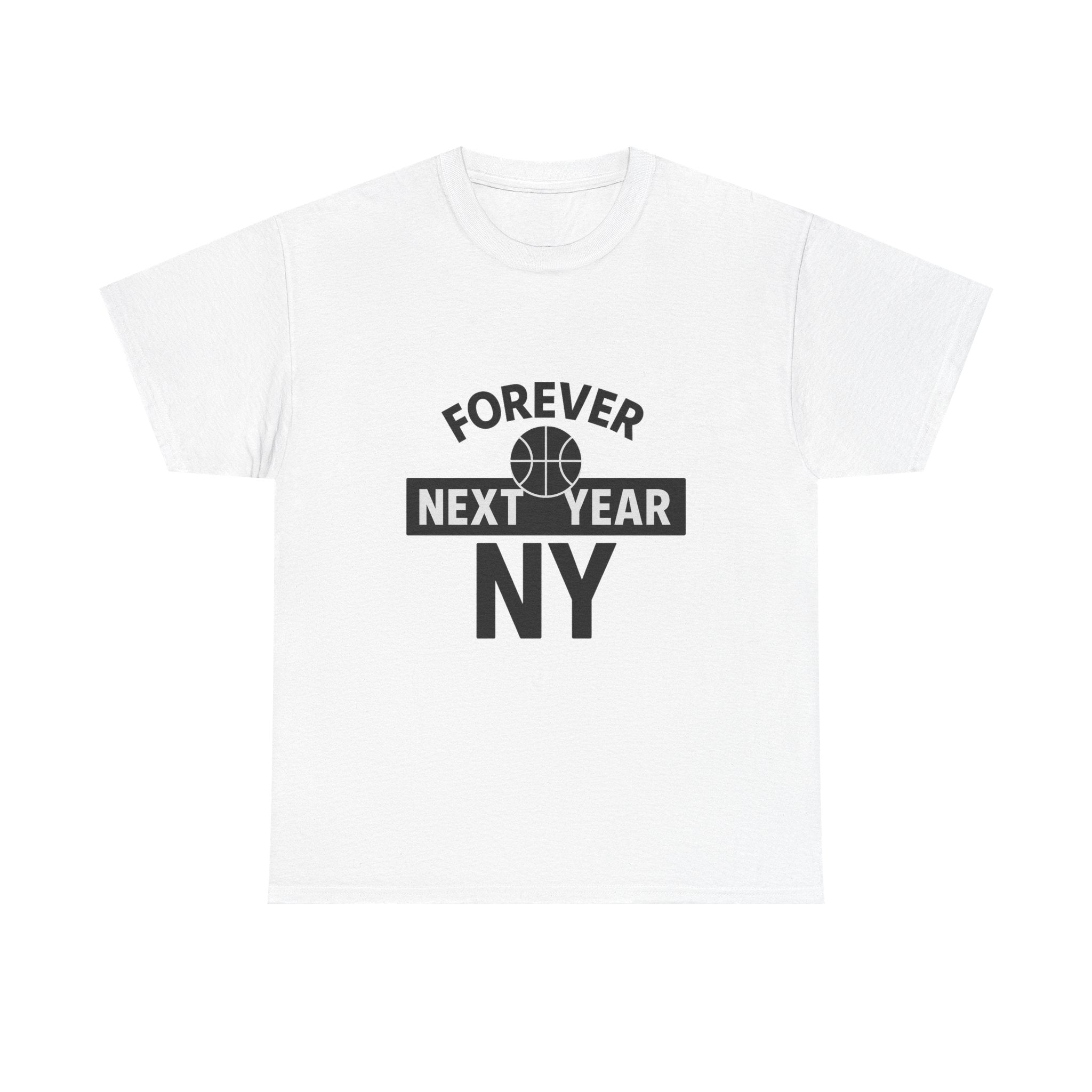 Forever Next Year NY Football Tee - Football Fan Edition, Blue and Red, Unisex Cotton T-Shirt, Sports Fan Gift, Game Day Apparel, Green Sportswear, Casual Wear