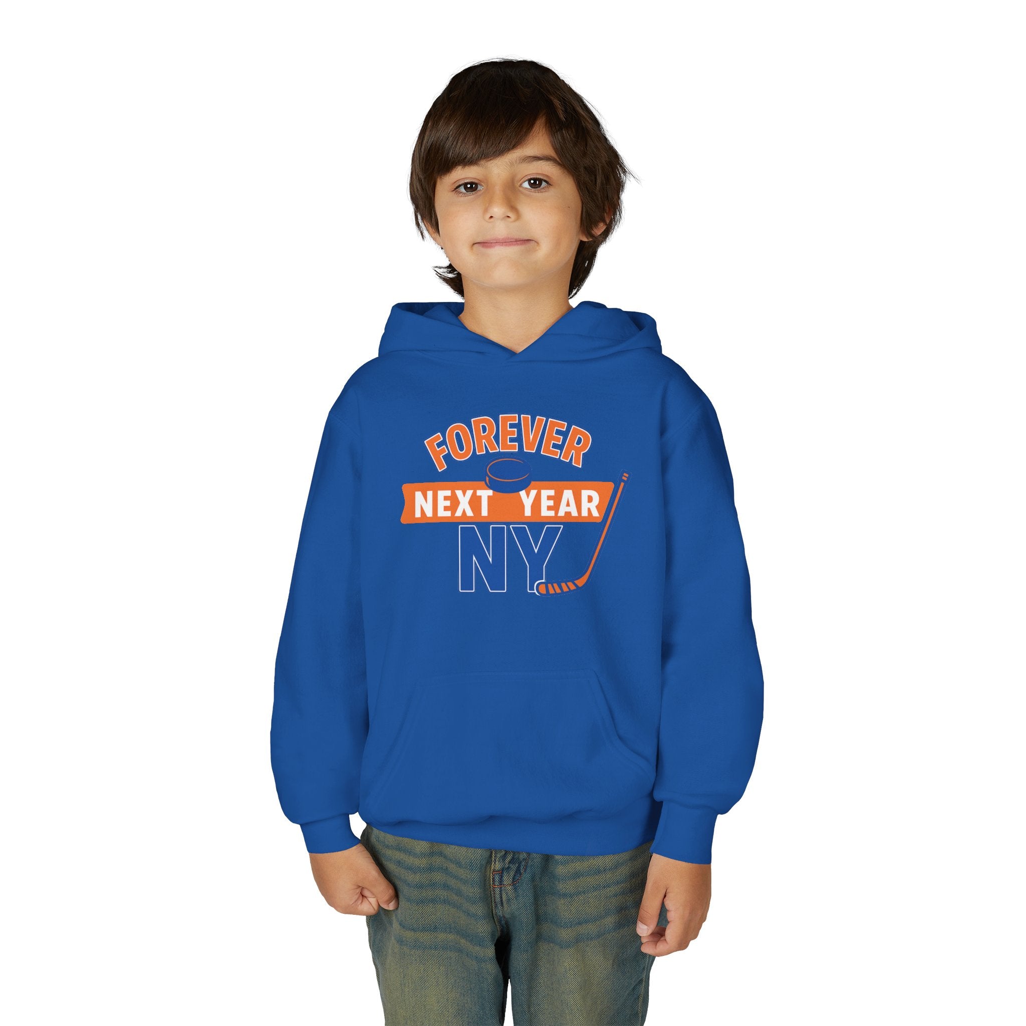 Youth Hoodie - "Forever Next Year NY" Hockey Fan Pullover
