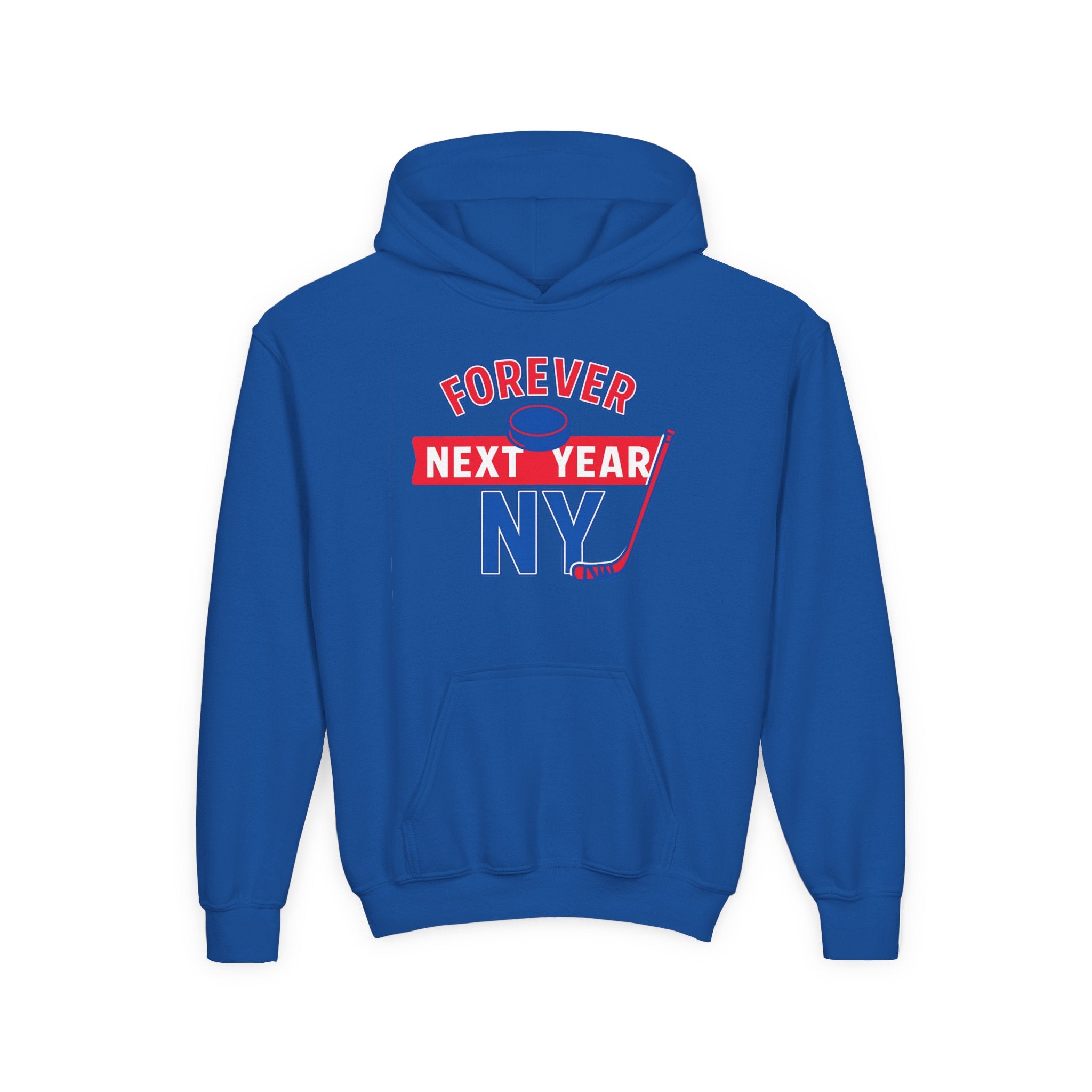 Youth Hoodie - "Forever Next Year NY" Hockey Fan Pullover