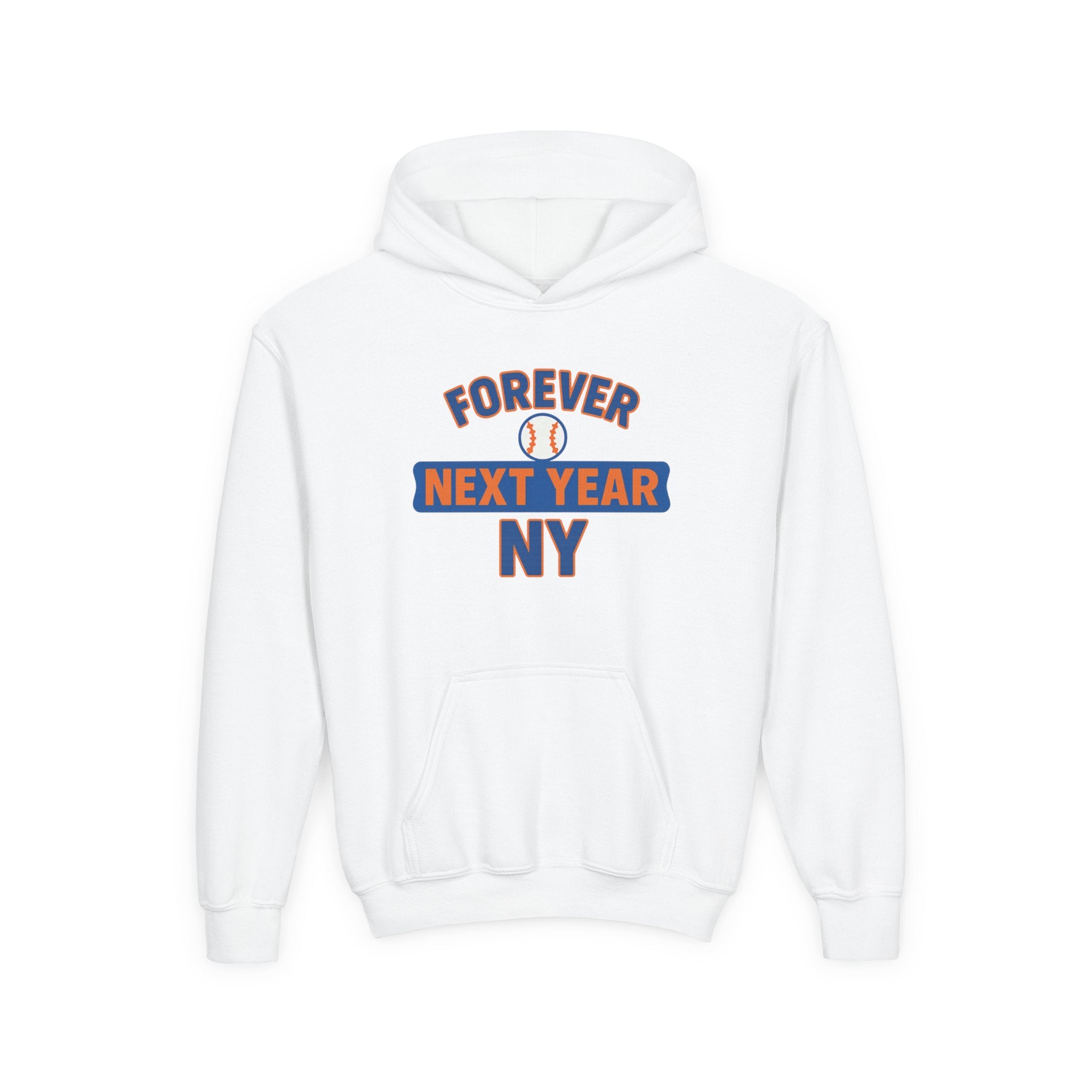 Youth Hoodie - "Forever Next Year NY" Baseball Fan Pullover
