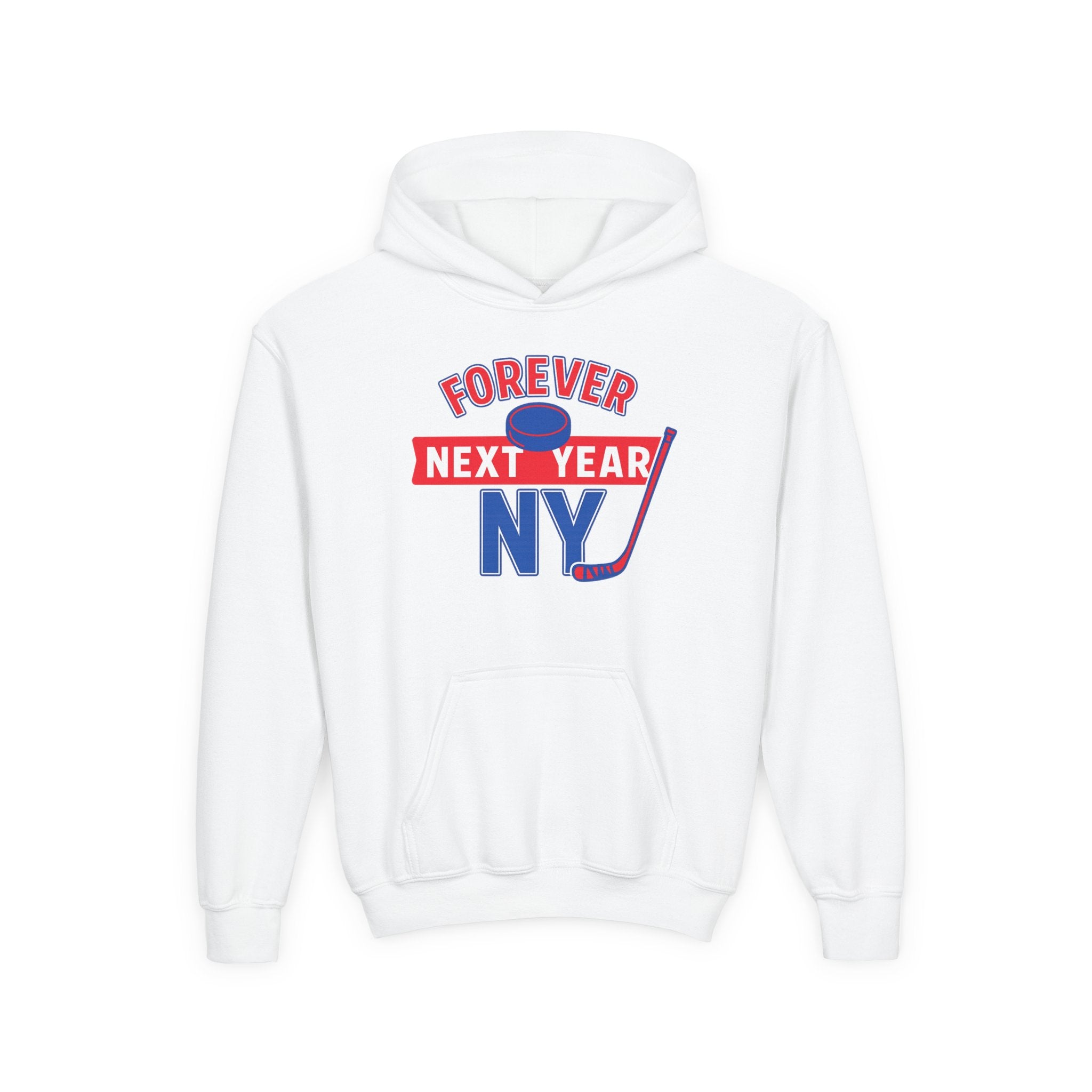 Youth Hoodie - "Forever Next Year NY" Hockey Fan Pullover