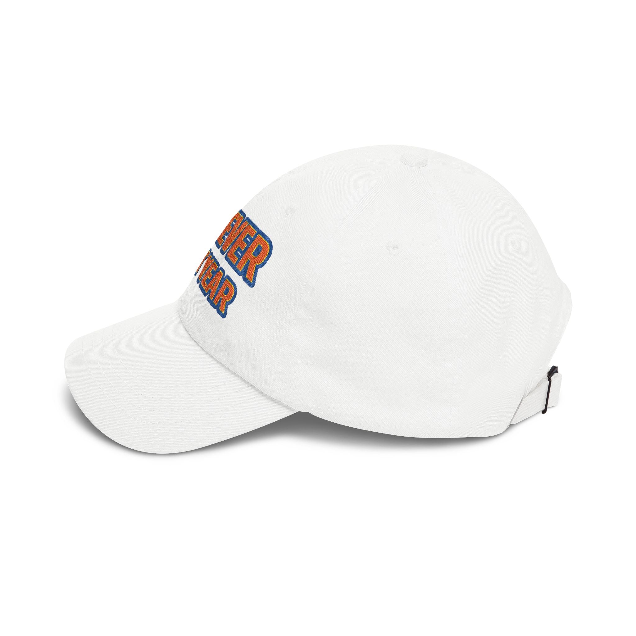 Queens Baseball 'Forever Next Year' Dad Cap – Embroidered White Adjustable NY Baseball Hat