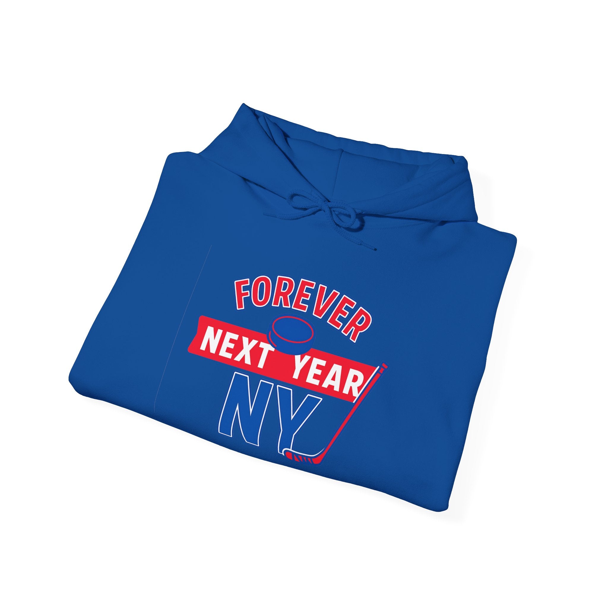 Hoodie - Hockey Edition, Red, White, and Blue, Unisex Sweatshirt, Gift for Fans, Cozy Fall Hoodie, Forever Next Year NY™